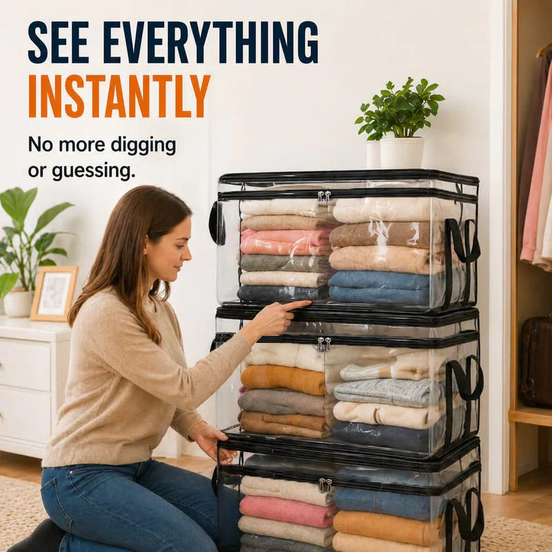 Transparent Large-Capacity Storage Bag