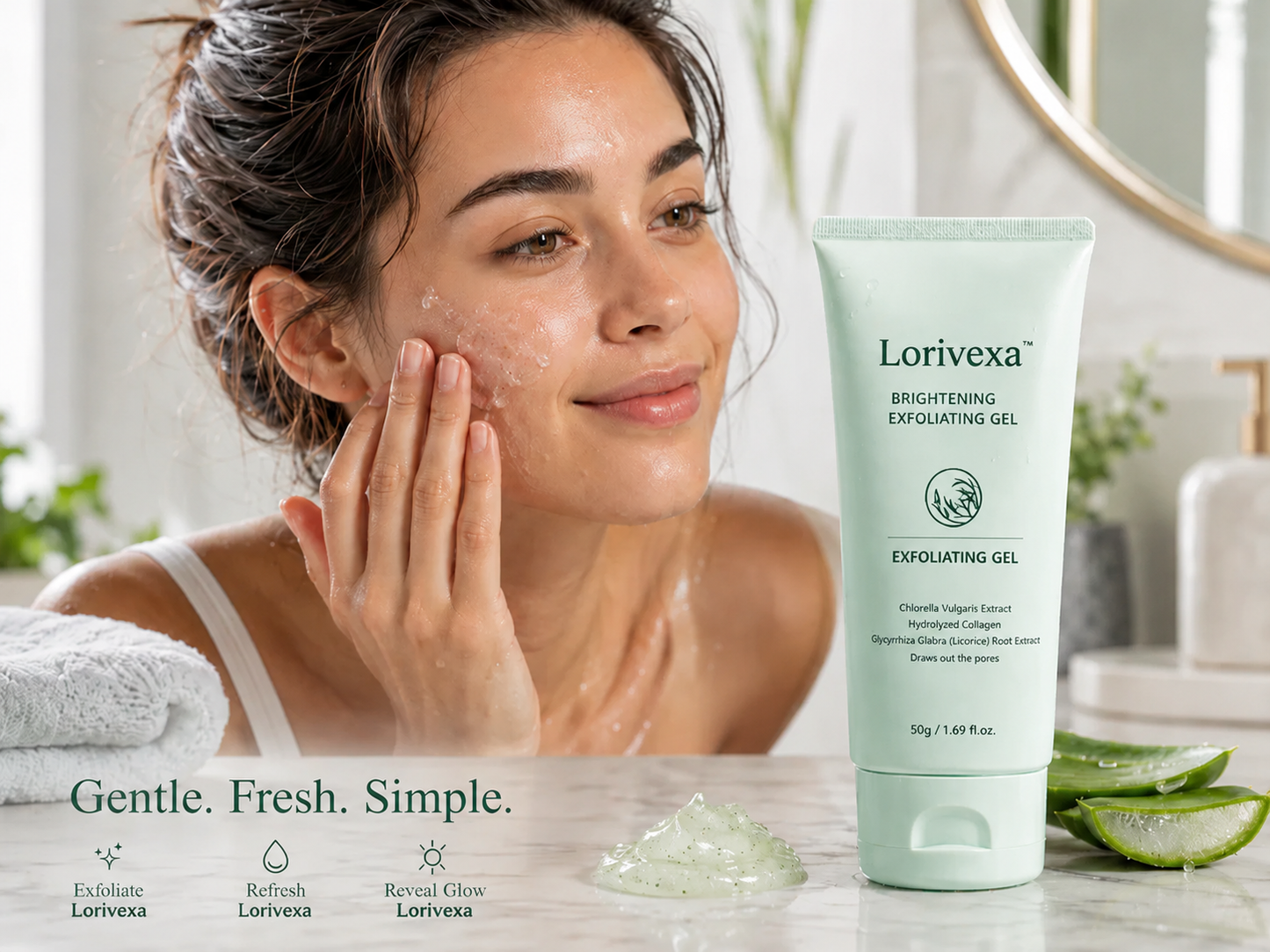 Lorivexa Face & Body Soft Peel Glow Reset Gel