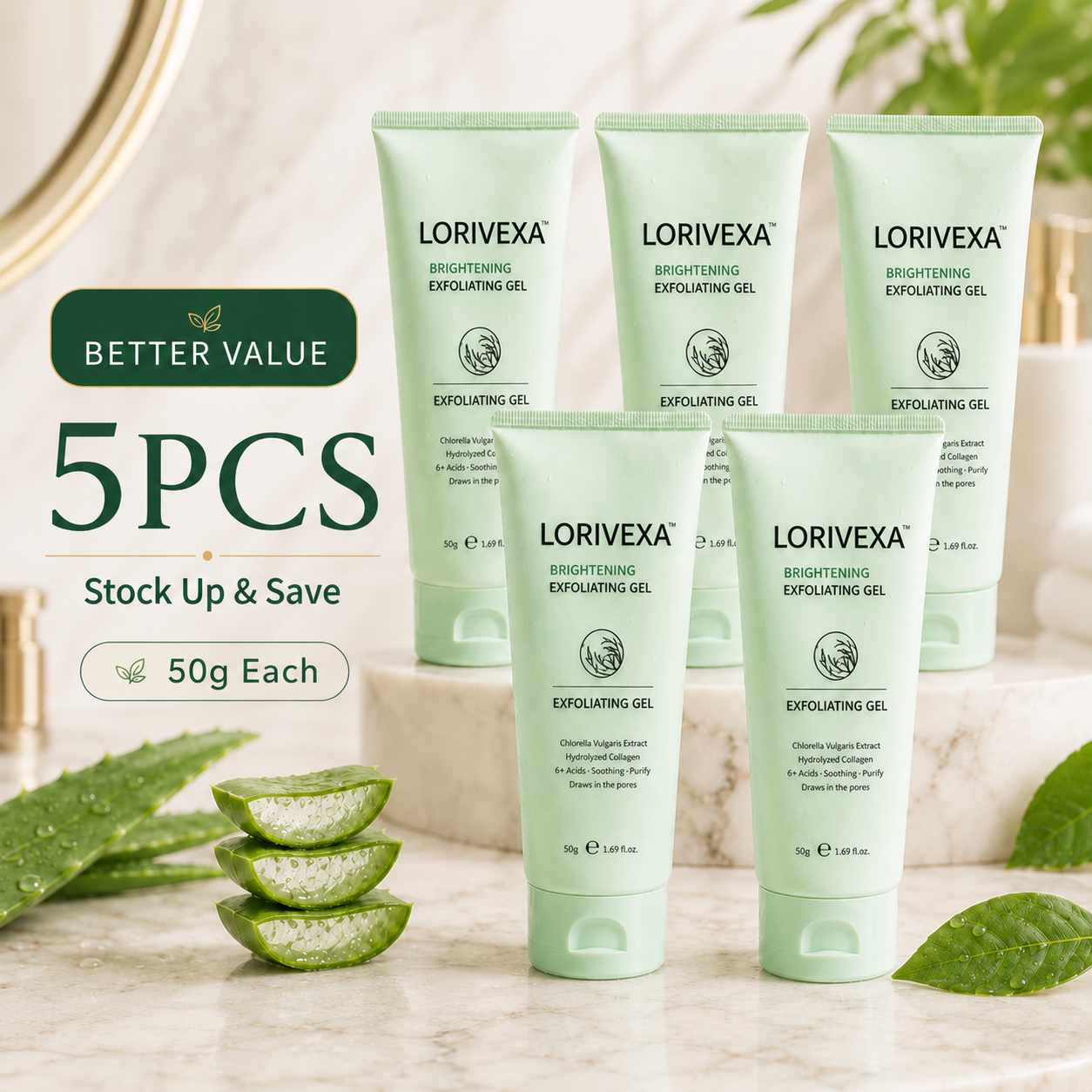 Lorivexa Face & Body Soft Peel Glow Reset Gel