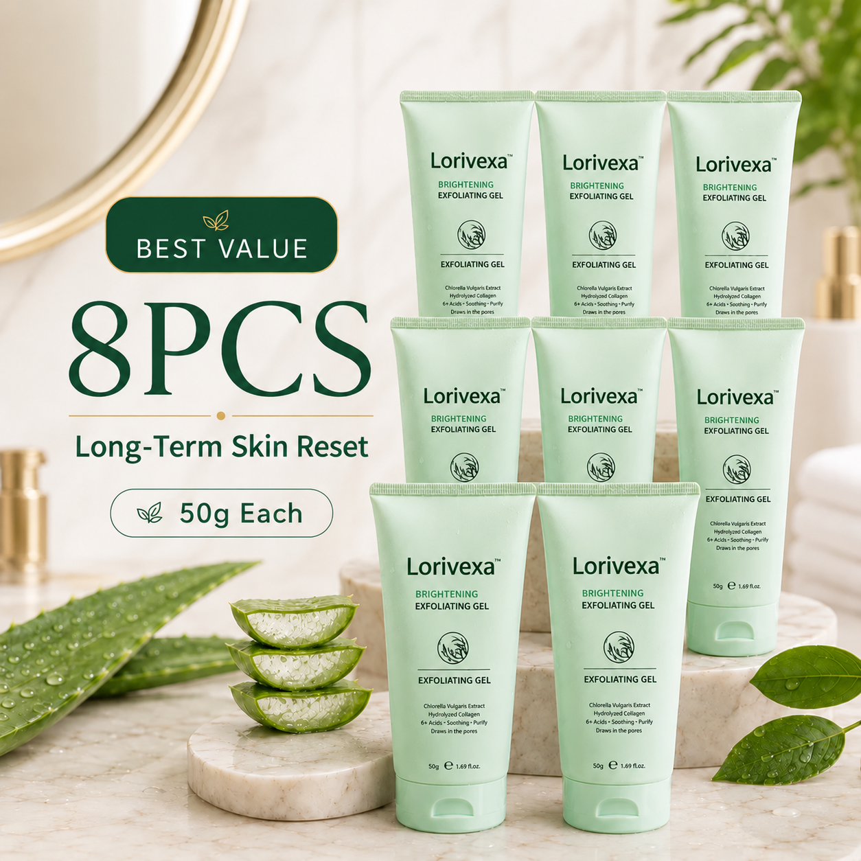 Lorivexa Face & Body Soft Peel Glow Reset Gel