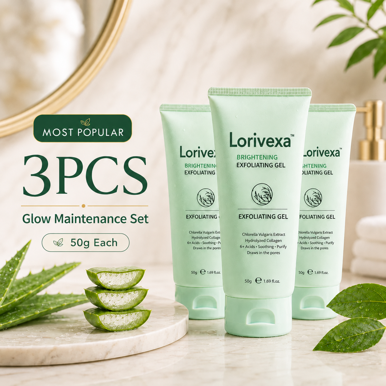 Lorivexa Face & Body Soft Peel Glow Reset Gel