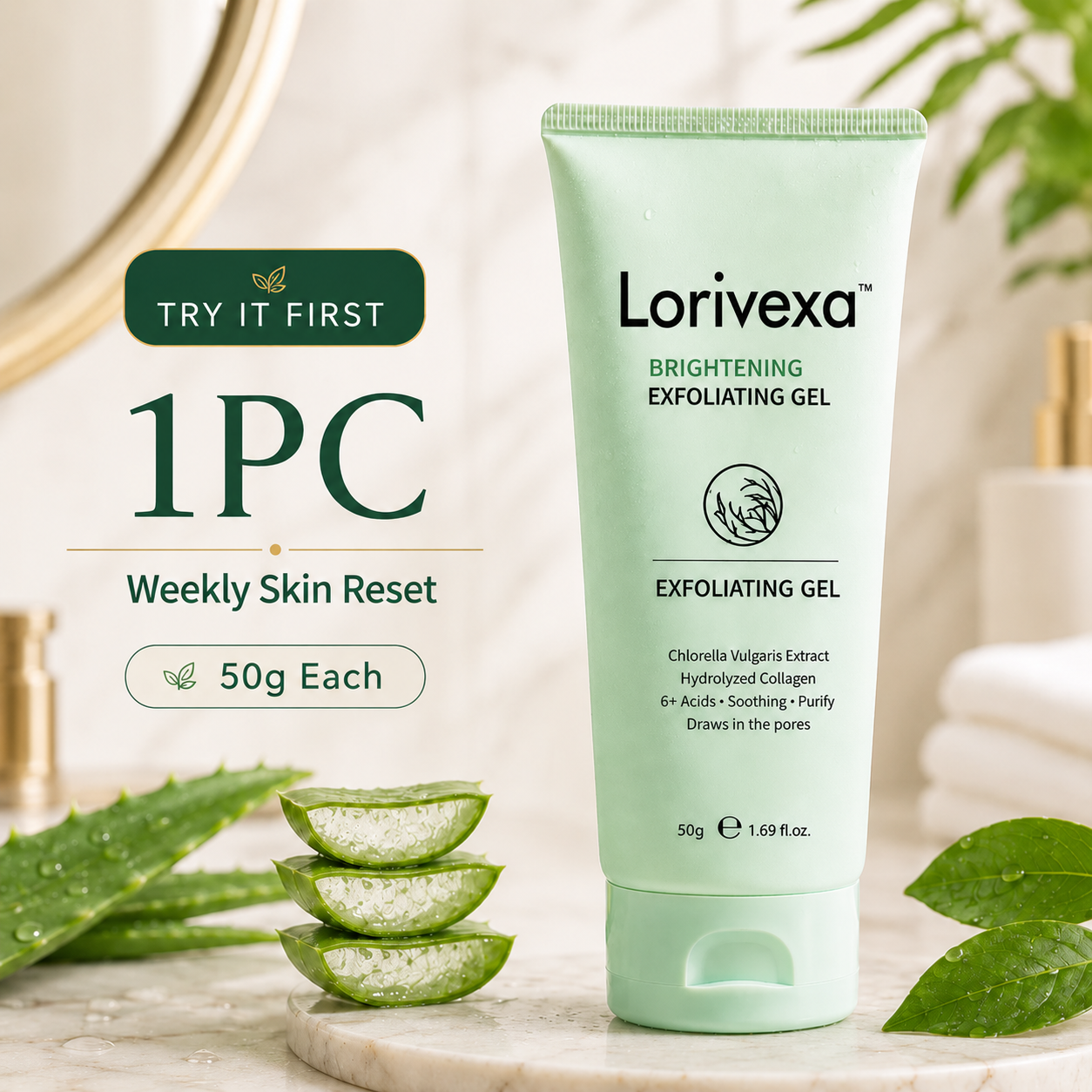 Lorivexa Face & Body Soft Peel Glow Reset Gel