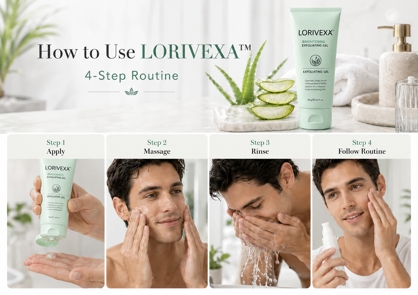 Lorivexa Face & Body Soft Peel Glow Reset Gel