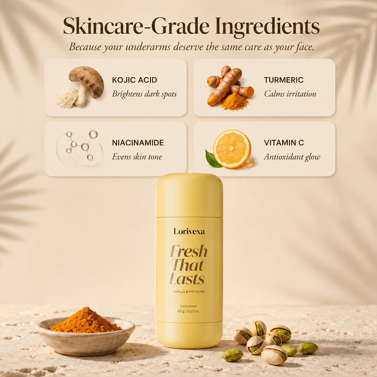 Kojic Acid & Turmeric Deodorant