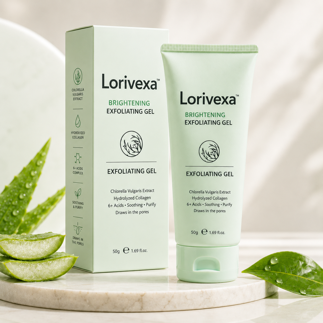 Lorivexa Face & Body Soft Peel Glow Reset Gel